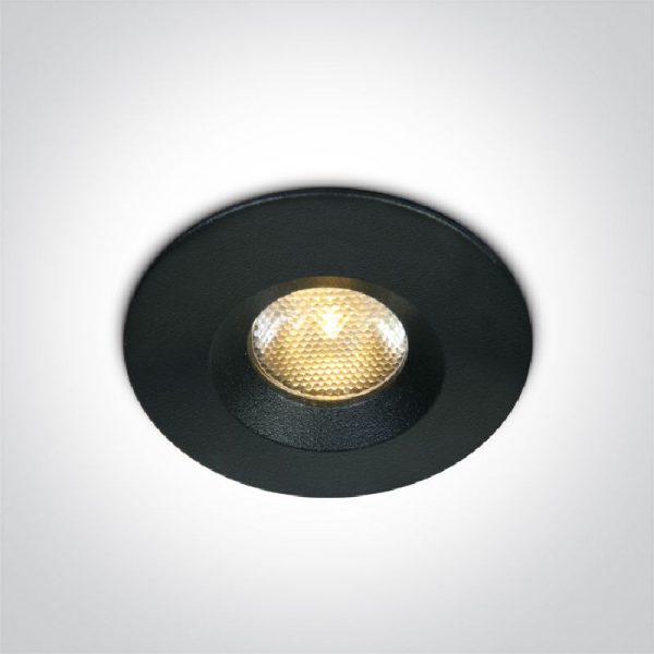 Ugradbena svjetiljka COB LED/3W/700mA crna IP65