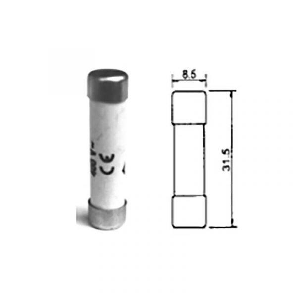 Osigurač CH 8 16A 8,5*31,5mm aM za motore