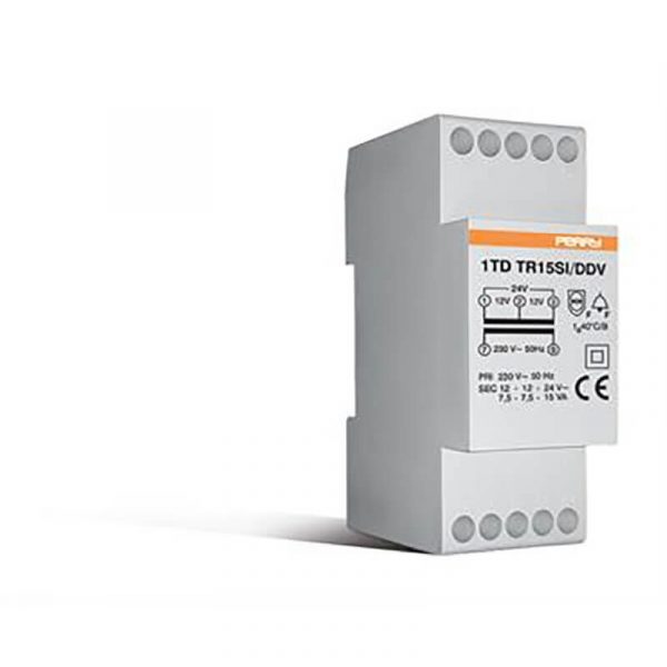 Transformator 2DIN 15VA 12-12-24V