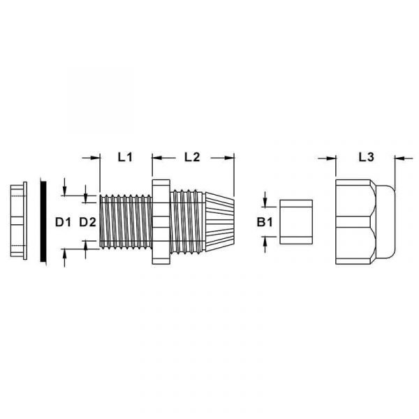 Uvodnica plastična PG 21 - Slika 2