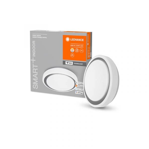 Stropna svjetiljka SMART+WIFI ORBIS Moon 380 siva
