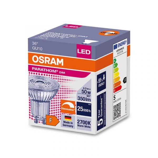 Žarulja LED PAR16 50 dim 36° 5,9W/927 GU10 - Slika 2