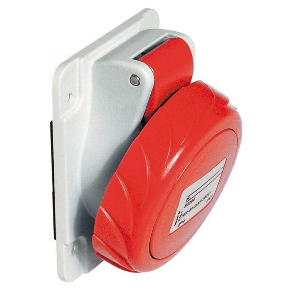 Utičnica ugradbena pod kutem 63A 5P 380V