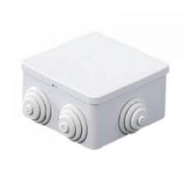 Kutija PVC nadžbukna 80*80*40 s uvodnic.siva IP-44