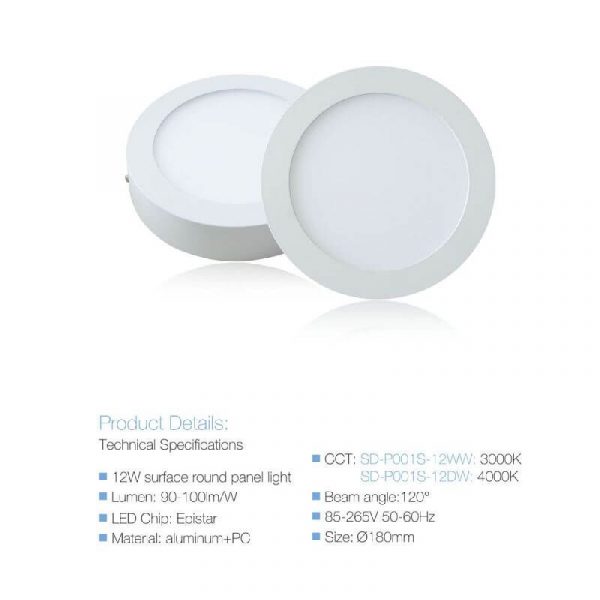 Downlight nadžbukna svjetiljka LED/12WW okrugla