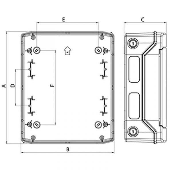Ormar nadžbukni 1R 8M (1x 8) IP65 - Slika 2