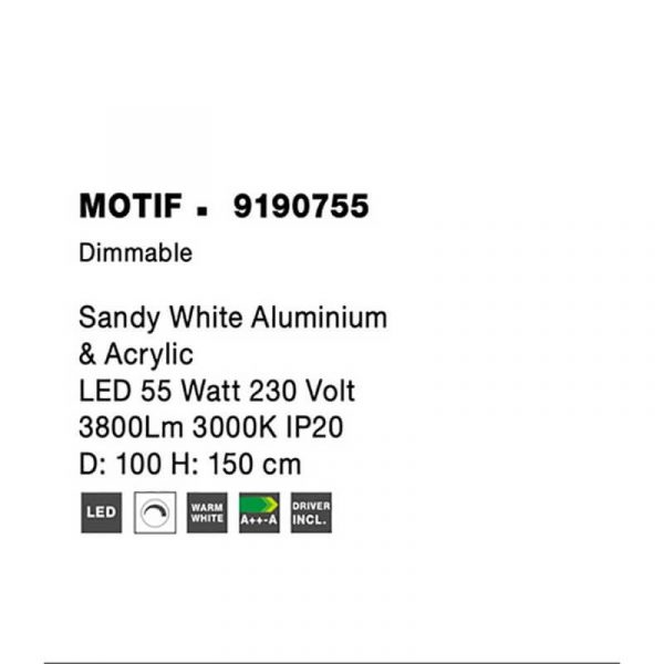 Viseća svjetiljka MOTIF LED 55W 3000K bijela - Slika 3