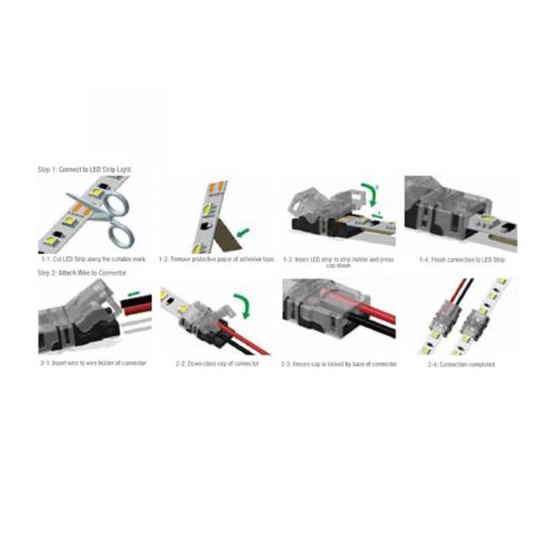 Konektor LED trake IP20 strip to strip SC - Slika 2