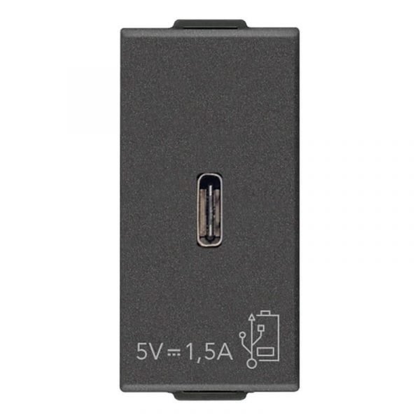 Neve up UTIČNICA C-USB 1,5A 1M carbon matt