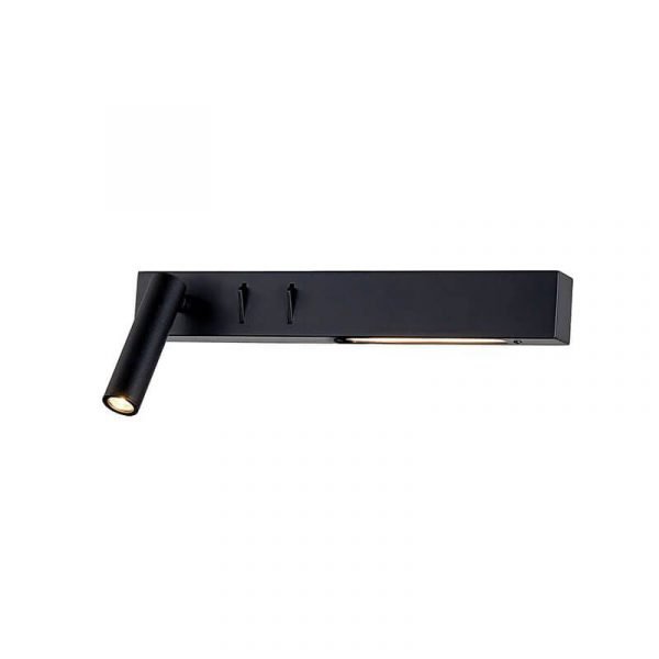 Zidna svjetiljka LED 1x3W+1x6W 30CM crna