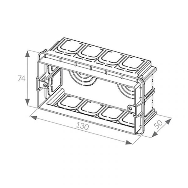 Kutija PVC modul 4M podžbukna - Slika 2