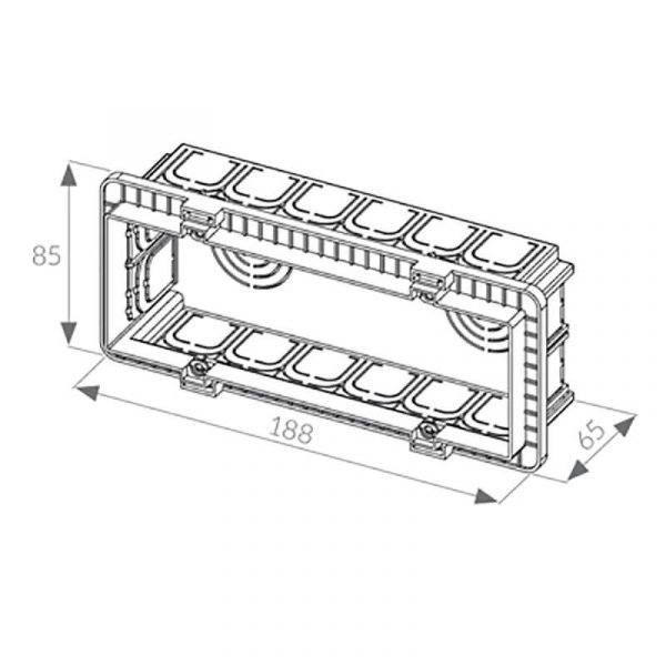 Kutija PVC modul 6/7M podžbukna - Slika 2