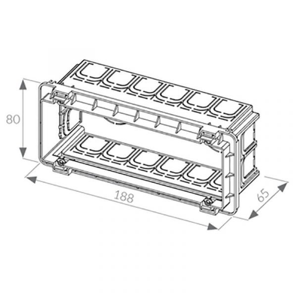 Kutija PVC modul 6/7M podžbukna duboka - Slika 2