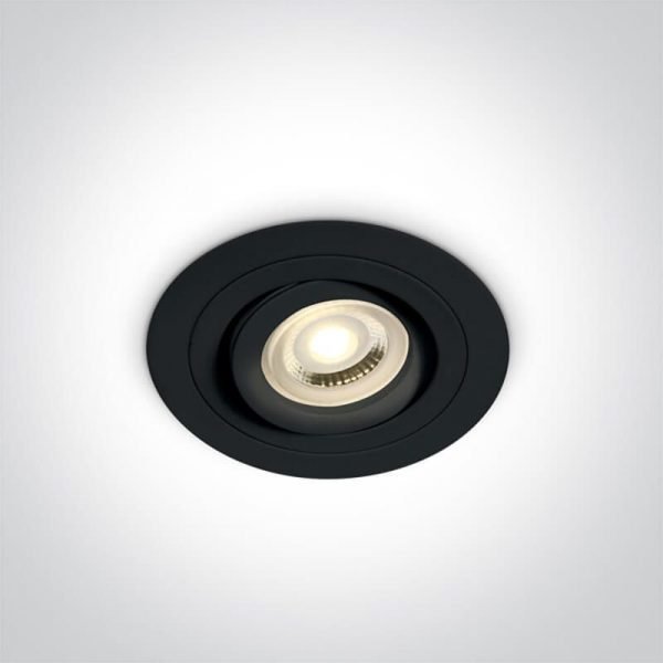 Ugradbena svjetiljka halo 50W GU10 crna IP20