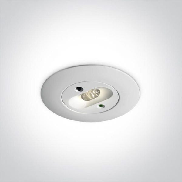SVJ. ONE LIGHT Emergency recessed spot 2W LED 230V