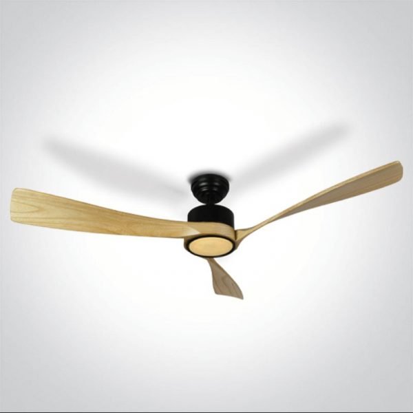 ONE LIGHT VENTILATOR LIGHT WOOD BLACK ROD 40W